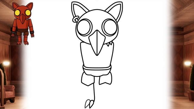 HOW TO DRAW EL GOBLINO | Roblox Doors Hotel+ Update - Easy Drawing смотреть онлайн