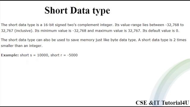 Data Types in Java смотреть онлайн