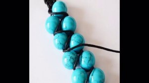 Двойной браслет шамбала из бирюзы своими руками