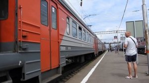 Узуново. Отправление электрички ЭД9М-0193 до Троекурово. 13 июня 2021