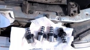 Съём гидроблока (блока клапанов)  АКПП  F4A422E6B на Galant EA