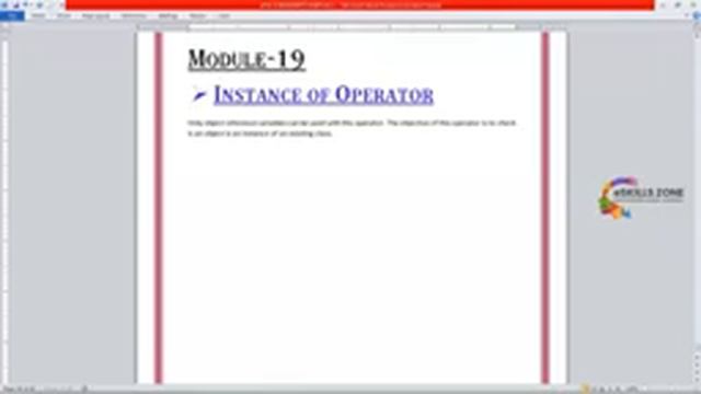 JAVA - Lecture 19 USING INSTANCEOF OPERATOR WITH THE HELP OF A PROGRAM IN JAVA