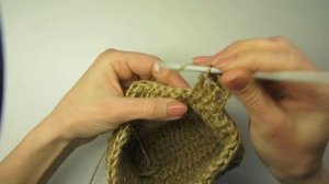 Вяжем мешочек для подарка из джута мастер класс. Crochet. Урок 11.