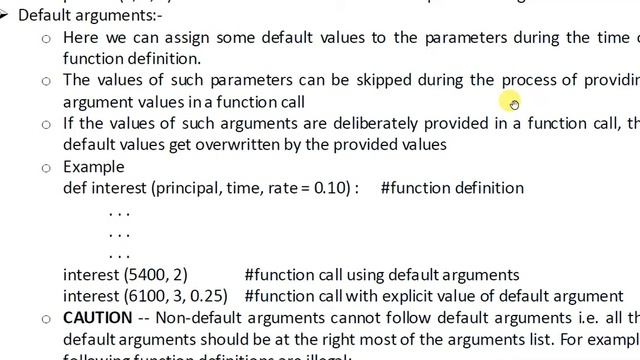 Unit I - Types of Argument in Python - CBSE Class XII Computer Science