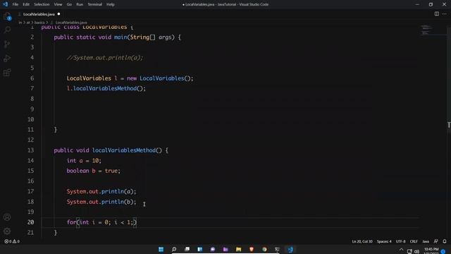 Local Variables in Java | Java Tutorial For Beginners | Java Local Variables | Types of Variables
