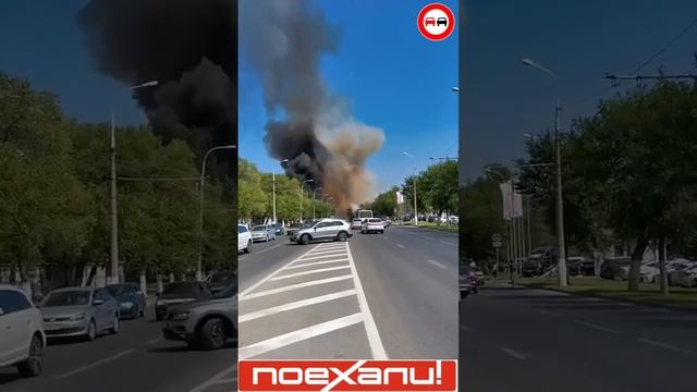 Мощный взрыв цистерны с бензином на заправке.