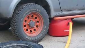 Тест надувного домкрата Сорокин 3т.