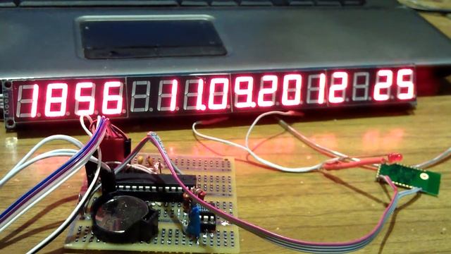 Часы с календарем на mega48 и индикаторе LM1640 смотреть онлайн