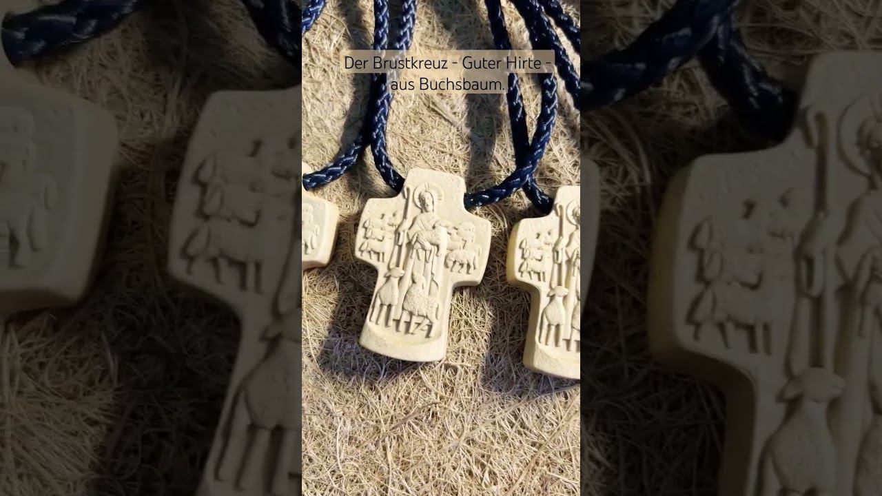 Guter Hirte - Brustkreuz, Пастырь добрый, нательный крестик, резной крестик в Германии, Cross