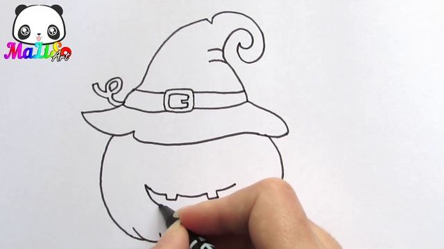 Як намалювати ГАРБУЗ малюнок на Хеллоувін - веселого гарбуза | How to draw Halloween Pumpkin