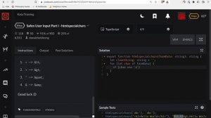 Codewars - Typescript - HTML Special Chars