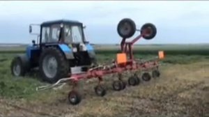 Ворошилка травяной мсассы. Вспушиватель интенсивного ворошения.