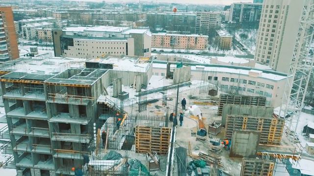 Ход строительства ЖК "Два ангела" на Республиканской улице. Декабрь 2018 года смотреть онлайн