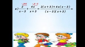 Сложение и вычитание алгебраических дробей с разными знаменателями. Алгебра 8-класс