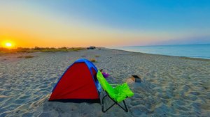 КОСА БЕЛЯУС-на ночь ОДИН с ПАЛАТКОЙ!Стоит ли сюда ехать ?Как здесь отдыхают люди ? Крым 2022