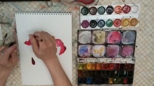 Как нарисовать цветы! -Рисование акварелью.Живопись  Цветы. Ирисы. Картина.