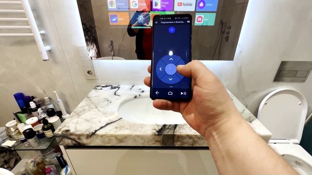 Проект Горки 2  - смарт зеркало Smartsy в ванной загородного дома/умное зеркало в ванной