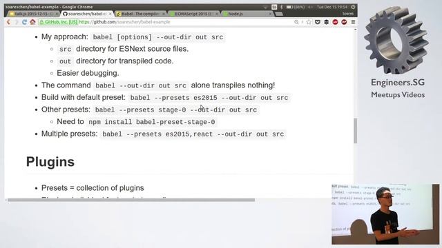 Running ES2015 code with Node v5 and Babel 6 - Talk.JS