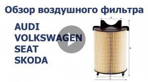 Обзор ВОЗДУШНОГО автомобильного фильтра для AUDI, SEAT, SKODA, VOLKSWAGEN на замену NORDFIL AN1002