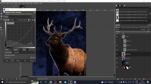 Deer glow effect on GIMP