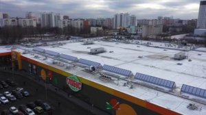 Монтаж системы молниезащиты на плоской кровле