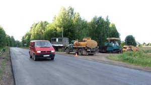 Кабздец укладчику асфальта.