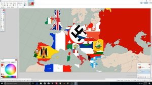 Map Of Europe (1938) - Flag Map Speed Art