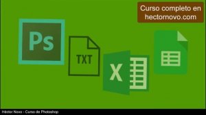 Curso Photoshop automatiza archivos con Excel, bloc de notas