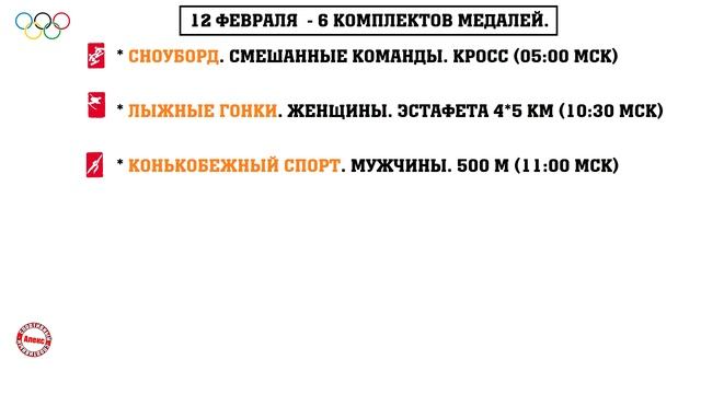 Олимпиада 2022 в Пекине. Полное расписание на каждый день.