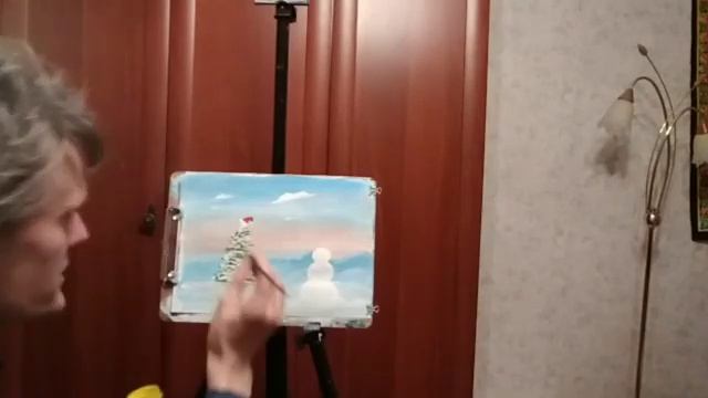 Мастер класс "Новогодняя открытка - ожидание праздника" смотреть онлайн