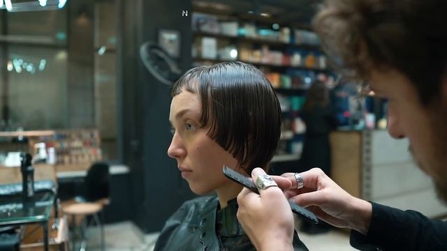 MODERN PAGEBOY HAIRCUT: mix of round line and square graduation techniques - NIKITOCHKIN