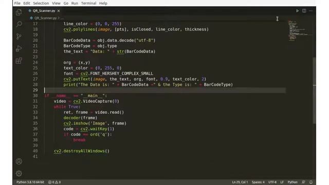 Create Your Own QR code Scanner in Python | In a simple Way | OpenCV Library смотреть онлайн