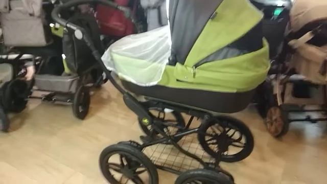 коляска 2в1 luxmom эко кожа с большими колесами