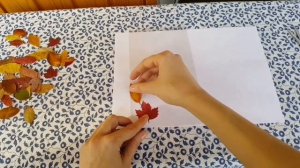 Easy Fall crafts with laminated leaves, Autumn DIY
