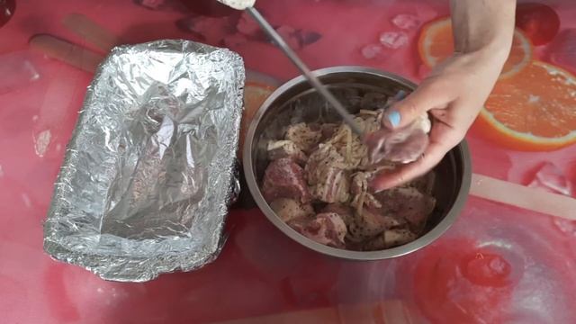 Шашлык в духовке за 50 минут! Супер быстро и вкусно.
