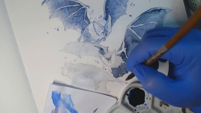 STREAM | DRAWING WATRCOLOR THE BATS | РИСУЮ АКВАРЕЛЬЮ ЛЕТУЧИХ МЫШЕЙ смотреть онлайн