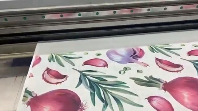 Печать на льне, принт "Лук и чеснок" смотреть онлайн