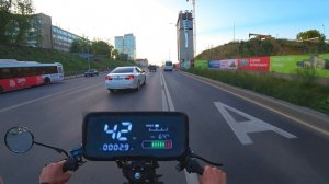 Первый выезд на электроскутере White Siberia Pro Black Edition