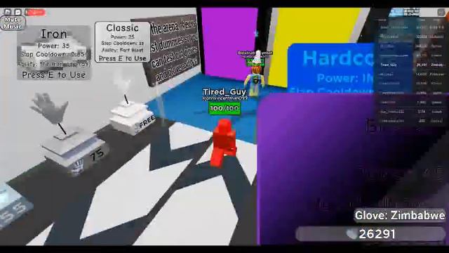 Robloxian's Slap Battles, Dark Glove смотреть онлайн