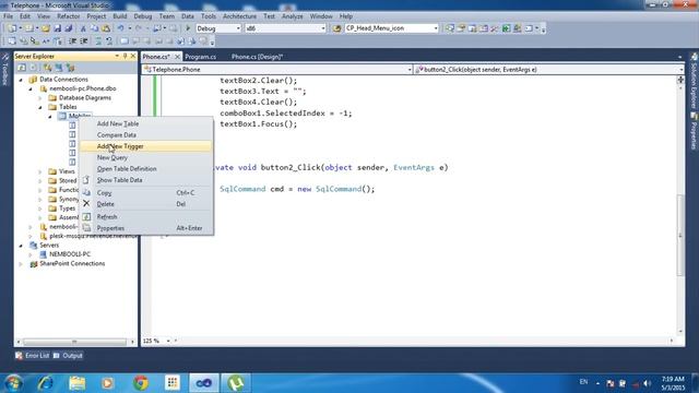 Create Telephone Diary - Mini Project - step by step in c#