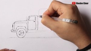 Как нарисовать Грузовик ЗИЛ Хлебовоз