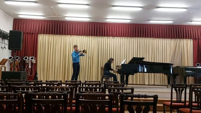 Паутов Василий 15лет. Тромбон Р. Глиэр "Ноктюрн" смотреть онлайн