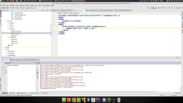 Java EE 34: WebXml 7: Аутентификация через html form смотреть онлайн