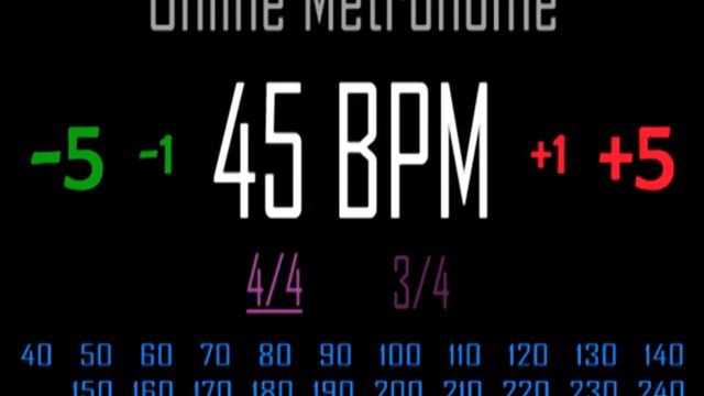 Metronomo Online - Online Metronome - 45 BPM 4/4 смотреть онлайн
