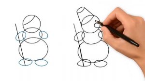 How to draw a snowman