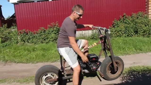 Пробная поездка. СДЕЛАЛ МОТОЦИКЛ СВОИМИ РУКАМИ.2014 г. смотреть онлайн