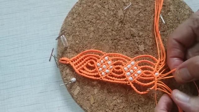 МК Плетение Браслета с бисером макраме. Микромакраме. часть 7 #ПлетениеУкрашений #МАКРАМЕ #браслет