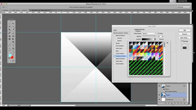 How to create a gradient pyramid pattern in Photoshop смотреть онлайн