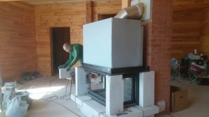 Установка камина ДЕЛЬТА 1000КB часть 1