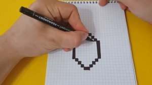 Рисуем по клеточкам-ИЗУМРУД ИЗ МАЙНКРАФТ ! PIXEL ART